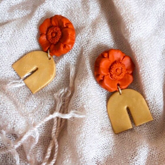 etsy Jewelry - Belen | Poppy Polymer Clay Earrings Handmade Gifts